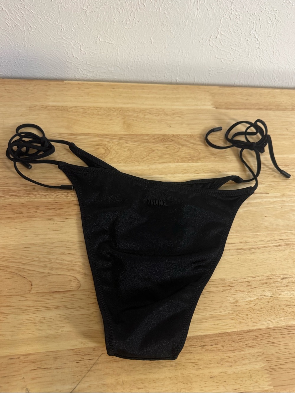 Triangl Black Tie String Bikini Bottom